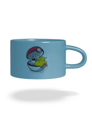 Konec pokémona hrnek makronka Blue Macaron