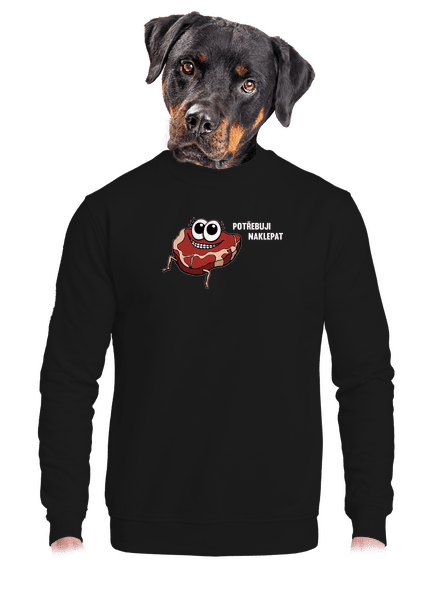 Chceš naklepat? unisex mikina bez kapuce Black