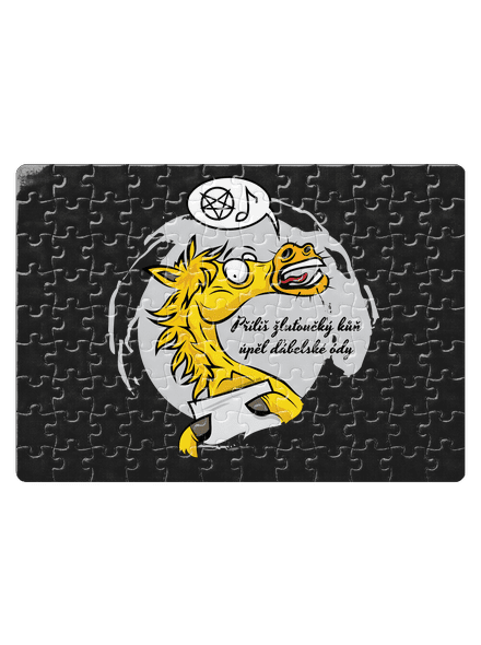 Žluťoučký kůň puzzle White