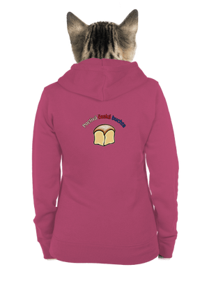 Poctivá buchta a klobása dámská mikina na zip Magenta