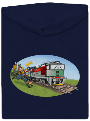 Šotouš na lovu pánská mikina na zip Navy