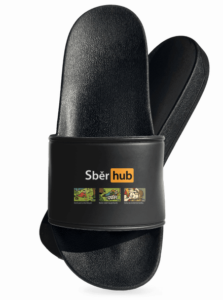 Sběr hub pantofle Black