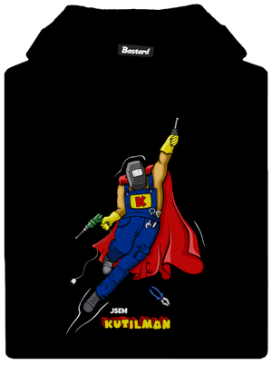 Kutilman dětská mikina klokanka Black