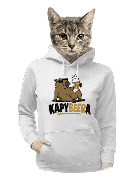 Kapybeera dámská mikina klokanka White