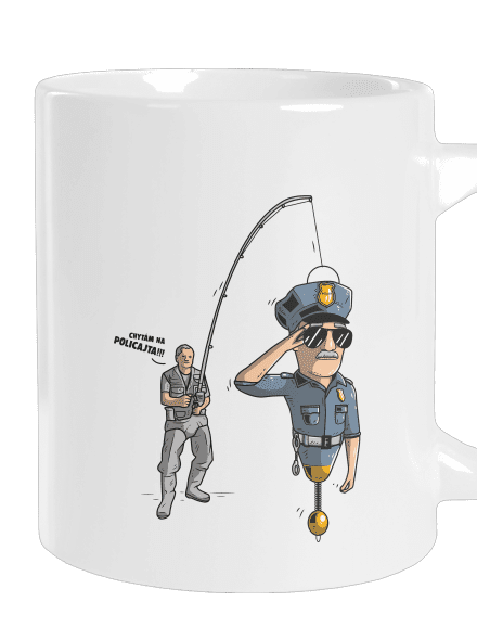 Policajt velký hrnek White