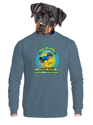 unisex mikina bez kapuce