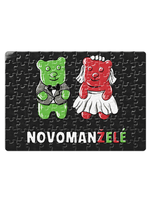 Novomanželé z želé puzzle White