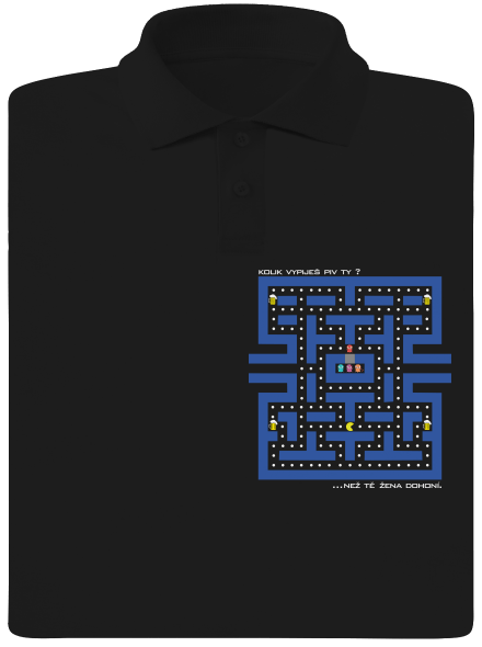 Pac-Man pivo pánská polokošile Black