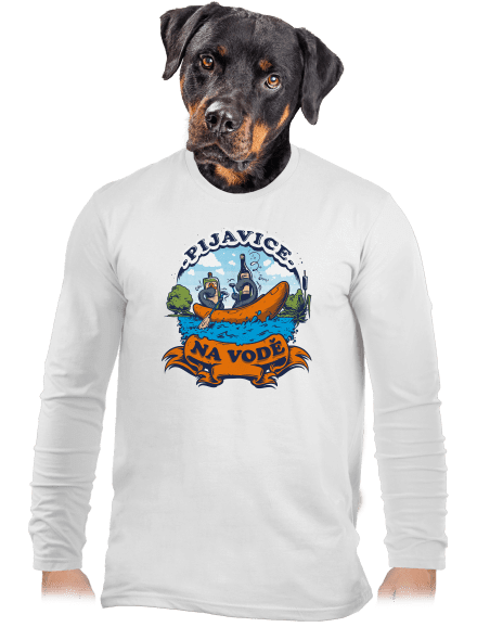 Pijavice na vodě pánské dlouhý rukáv White