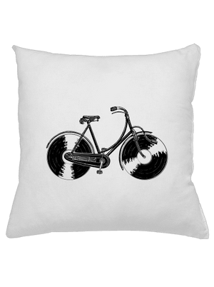 Gramofonové kolo polštář White