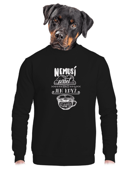 Milovník kávy unisex mikina bez kapuce Black