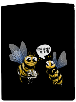 Alergická včelka pánská mikina na zip Black
