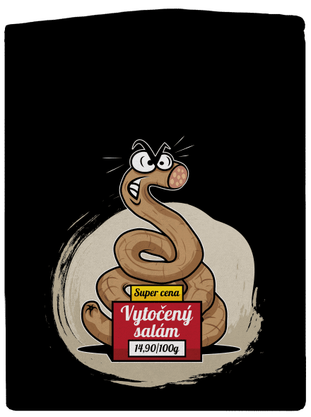 Vytočený salám pánská mikina na zip Black