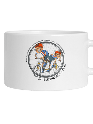 Cyklistický horoskop: Blíženci hrnek makronka White