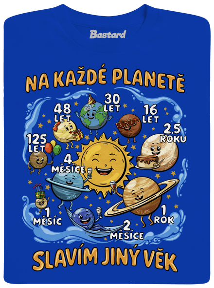 Věk na planetách dětské tričko Royal Blue