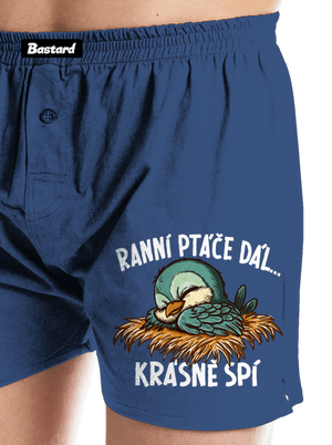 Ranní ptáče spí pánské trenky Blue