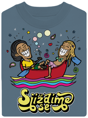 Sjíždíme se unisex mikina bez kapuce Nordic Blue