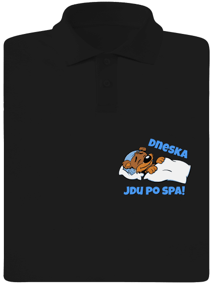 Dneska jdu po spa pánská polokošile Black