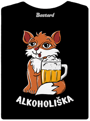 Pivní Alkoholiška dámské tričko Black