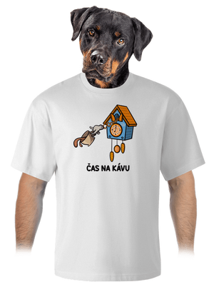 Čas na kávu unisex tričko oversized White