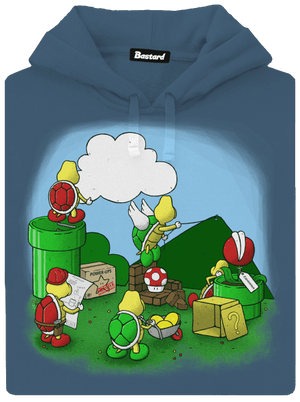 Jak se staví nový level? dámská mikina klokanka Denim