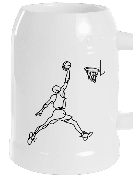 One line slam dunk půllitr White