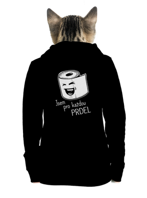 Prdel dámská mikina na zip Black