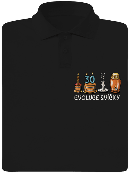 Evoluce svíčky pánská polokošile Black