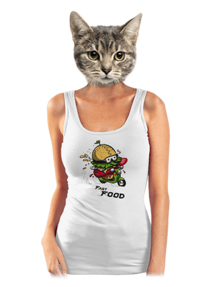 Fast Food dámské tílko klasické White