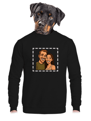 Karikatura z vlastní fotky unisex mikina bez kapuce Black