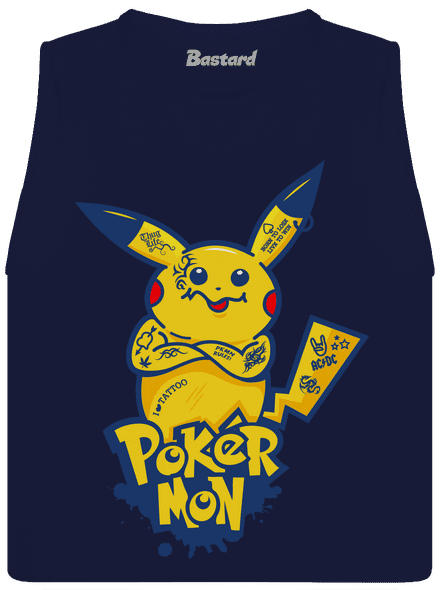 Pokérmon dámské tílko volné Navy