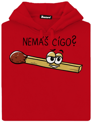 Cígo a oheň pánská mikina klokanka Red