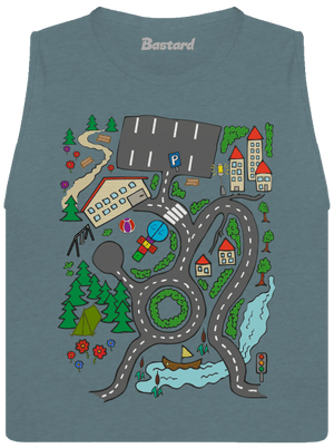 Silnice dámské tílko volné Heather Deep Teal