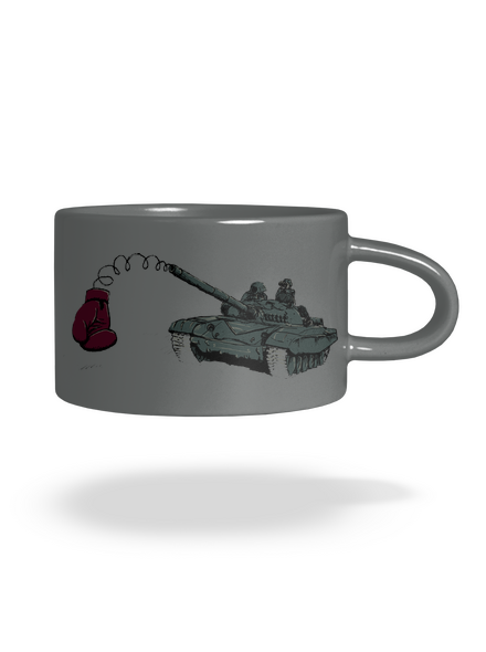 Tank hrnek makronka Grey Macaron