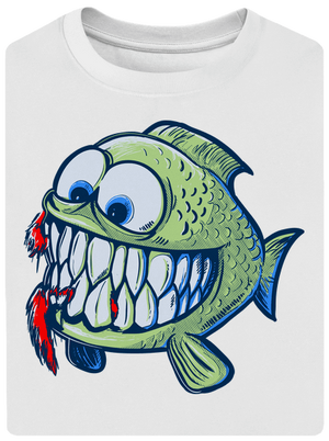 Hladová rybka unisex tričko oversized White