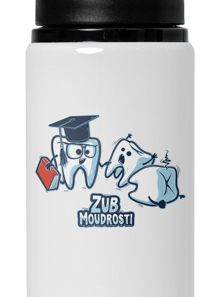 Zub moudrosti lahev na vodu White