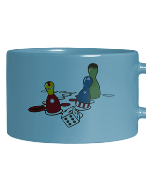 Superhrdino nezlob se hrnek makronka Blue Macaron