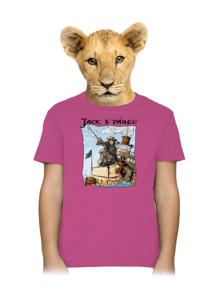 Jack s párou dětské tričko Fuchsia