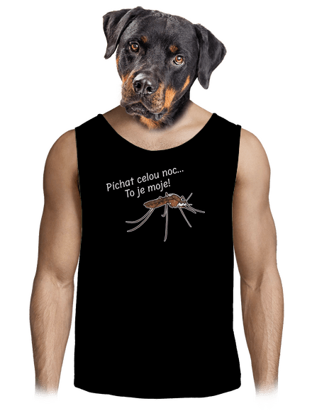 Komár s výdrží pánské tílko Black