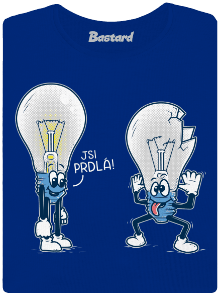 Prdlá dámské tričko s lemem Royal Blue Mal