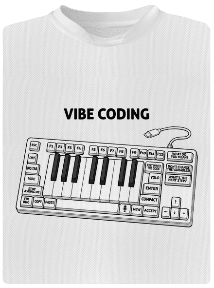 Vibe coding pánské sportovní tričko White