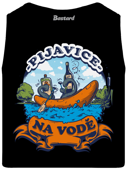 Pijavice na vodě pánské tílko Black