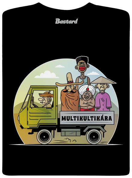 Multikultikára dětské tričko Black