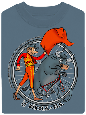 Cyklistický horoskop: Býk unisex mikina bez kapuce Nordic Blue