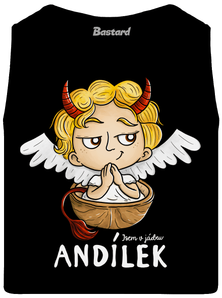 Andílek pánské tílko Black