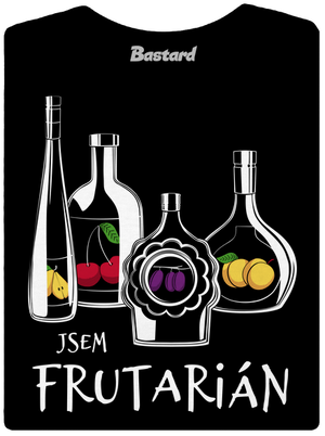 Frutarián dámské tričko s lemem Black