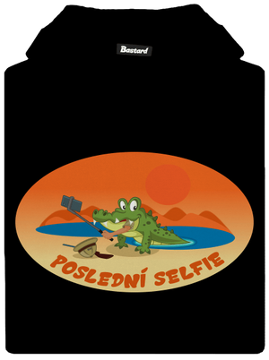 Poslední selfie dětská mikina klokanka Black