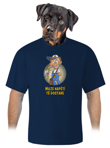 Moje napětí unisex tričko oversized Midnight Blue