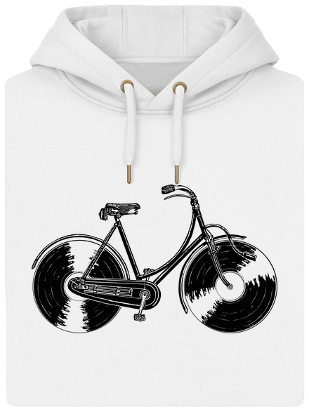 Gramofonové kolo unisex mikina premium Snowwhite