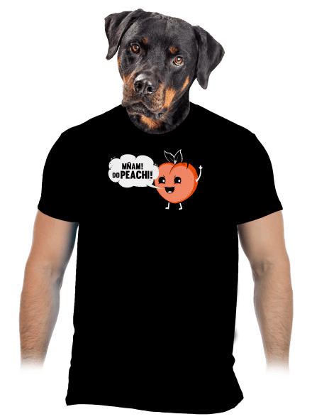 Mňam do peachi pánské tričko Black